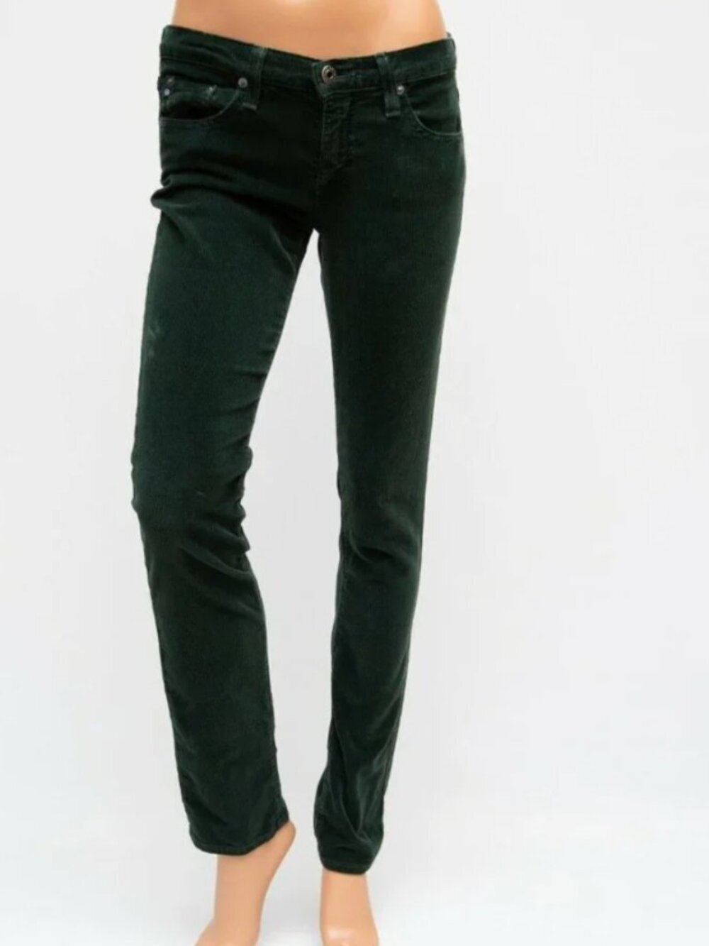 AG Adriano Goldschmied Women's Size 28R The Stevie Slim Straight Pant Corduroy